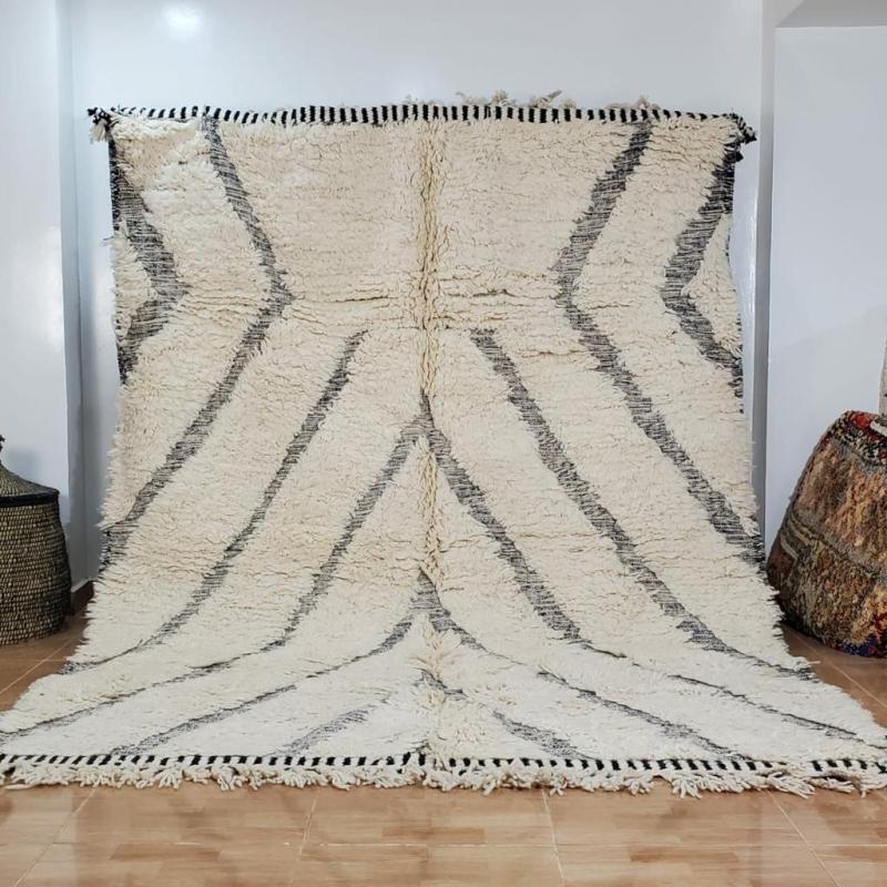 White Moazzam Marokkaans handgemaakt tapijt